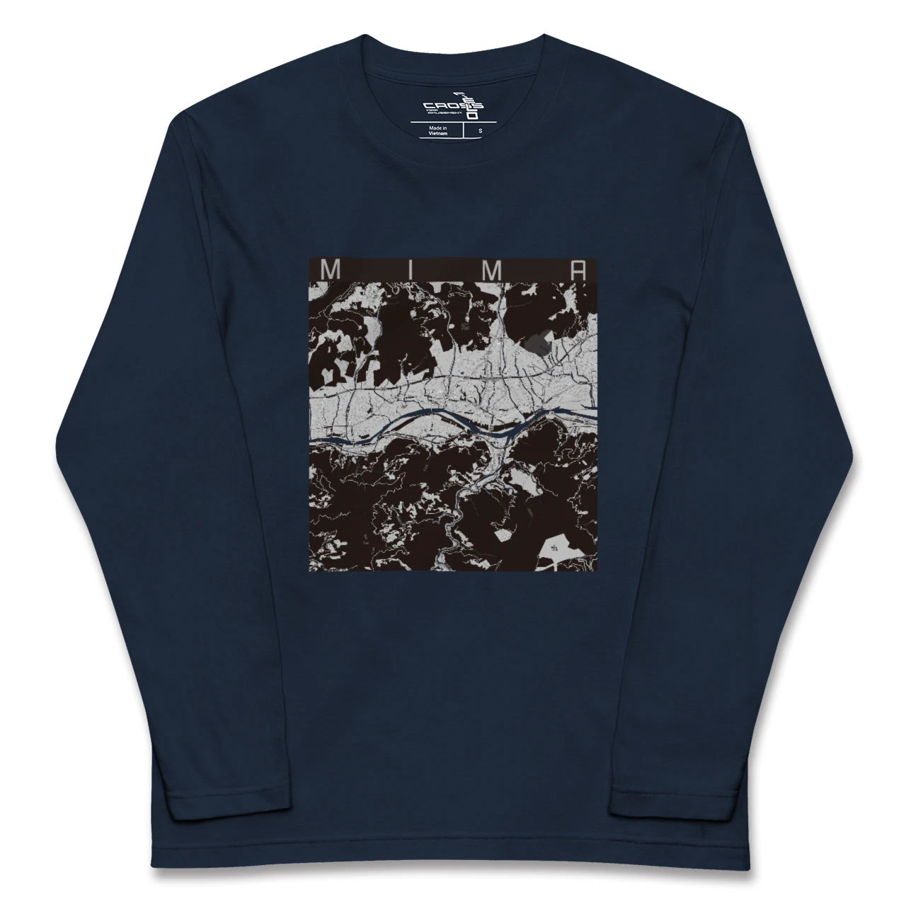 【美馬（徳島県）】地図柄ロングスリーブTシャツ