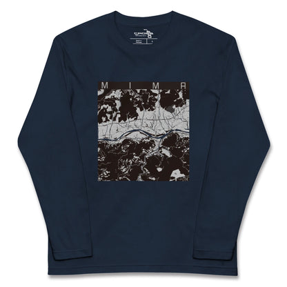 【美馬（徳島県）】地図柄ロングスリーブTシャツ