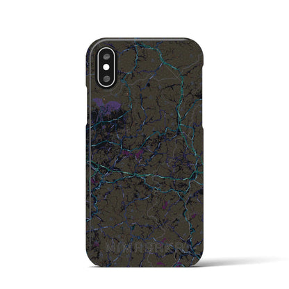 【美作（岡山県）】地図柄iPhoneケース（バックカバータイプ）