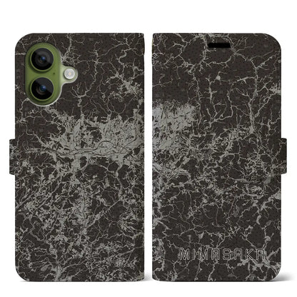 【美作（岡山県）】地図柄iPhoneケース（手帳タイプ）