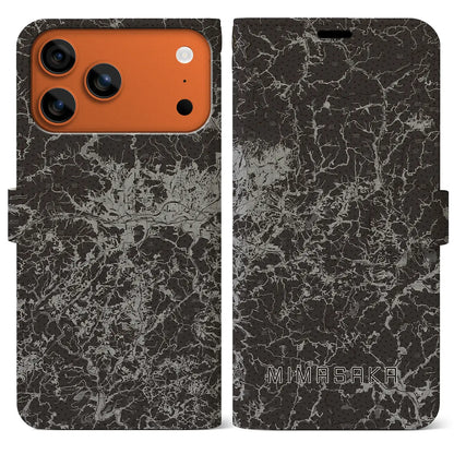 【美作（岡山県）】地図柄iPhoneケース（手帳タイプ）