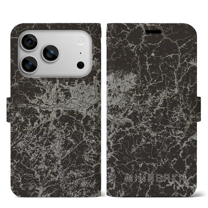 【美作（岡山県）】地図柄iPhoneケース（手帳タイプ）