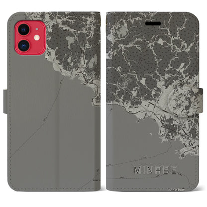 【みなべ（和歌山県）】地図柄iPhoneケース（手帳タイプ）