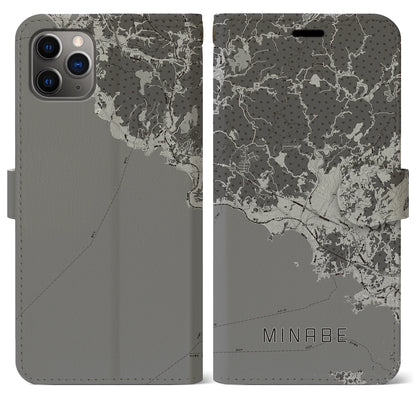 【みなべ（和歌山県）】地図柄iPhoneケース（手帳タイプ）