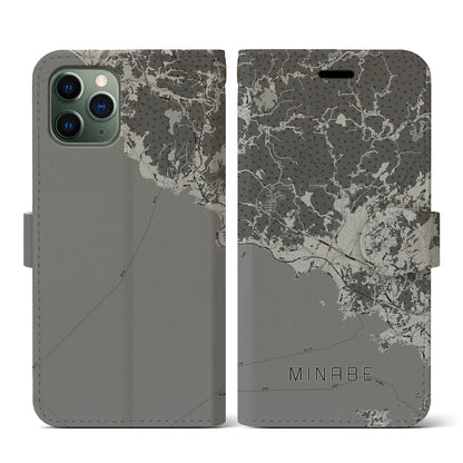 【みなべ（和歌山県）】地図柄iPhoneケース（手帳タイプ）