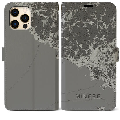 【みなべ（和歌山県）】地図柄iPhoneケース（手帳タイプ）