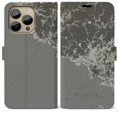 【みなべ（和歌山県）】地図柄iPhoneケース（手帳タイプ）