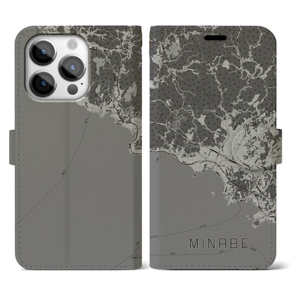 【みなべ（和歌山県）】地図柄iPhoneケース（手帳タイプ）