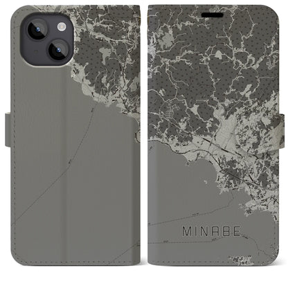 【みなべ（和歌山県）】地図柄iPhoneケース（手帳タイプ）