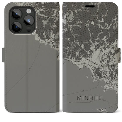 【みなべ（和歌山県）】地図柄iPhoneケース（手帳タイプ）