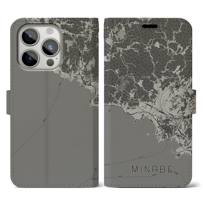 【みなべ（和歌山県）】地図柄iPhoneケース（手帳タイプ）