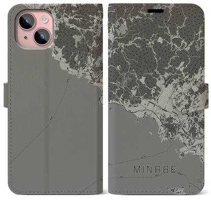 【みなべ（和歌山県）】地図柄iPhoneケース（手帳タイプ）