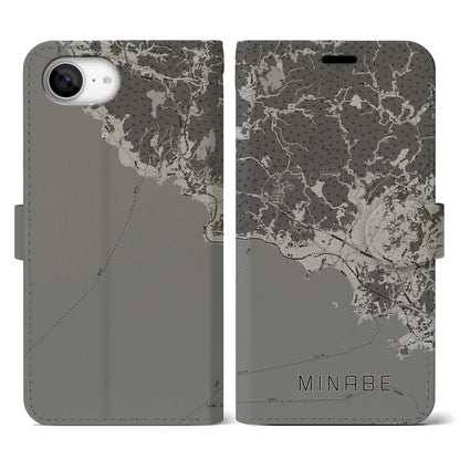 【みなべ（和歌山県）】地図柄iPhoneケース（手帳タイプ）