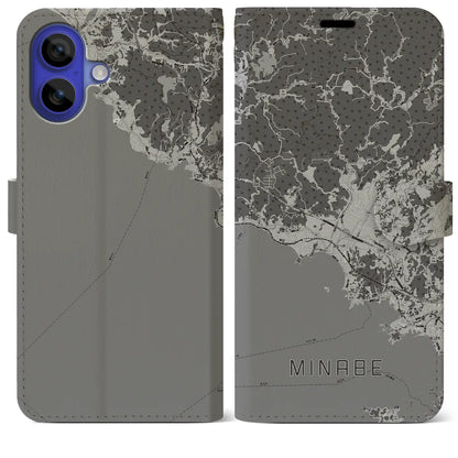 【みなべ（和歌山県）】地図柄iPhoneケース（手帳タイプ）