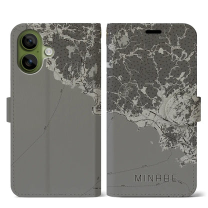 【みなべ（和歌山県）】地図柄iPhoneケース（手帳タイプ）