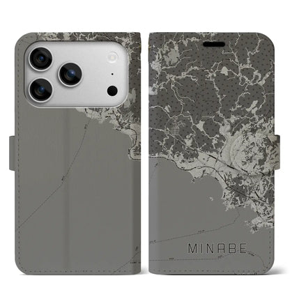 【みなべ（和歌山県）】地図柄iPhoneケース（手帳タイプ）