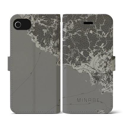 【みなべ（和歌山県）】地図柄iPhoneケース（手帳タイプ）