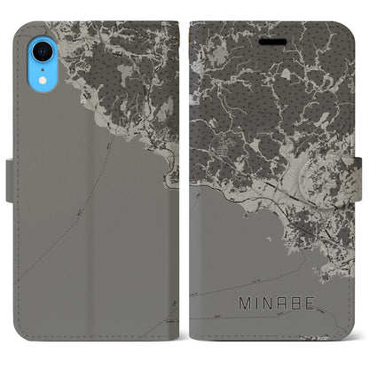 【みなべ（和歌山県）】地図柄iPhoneケース（手帳タイプ）