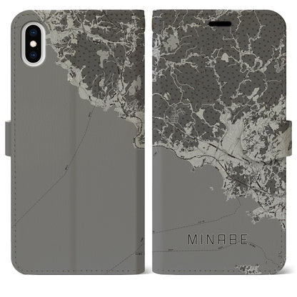 【みなべ（和歌山県）】地図柄iPhoneケース（手帳タイプ）