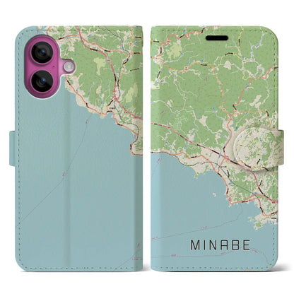 【みなべ（和歌山県）】地図柄iPhoneケース（手帳タイプ）