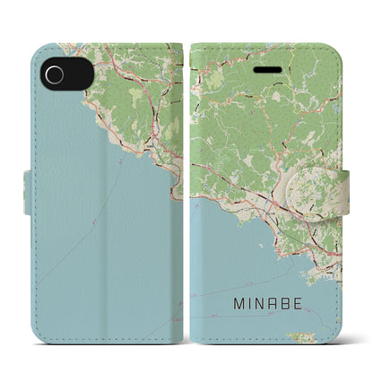 【みなべ（和歌山県）】地図柄iPhoneケース（手帳タイプ）