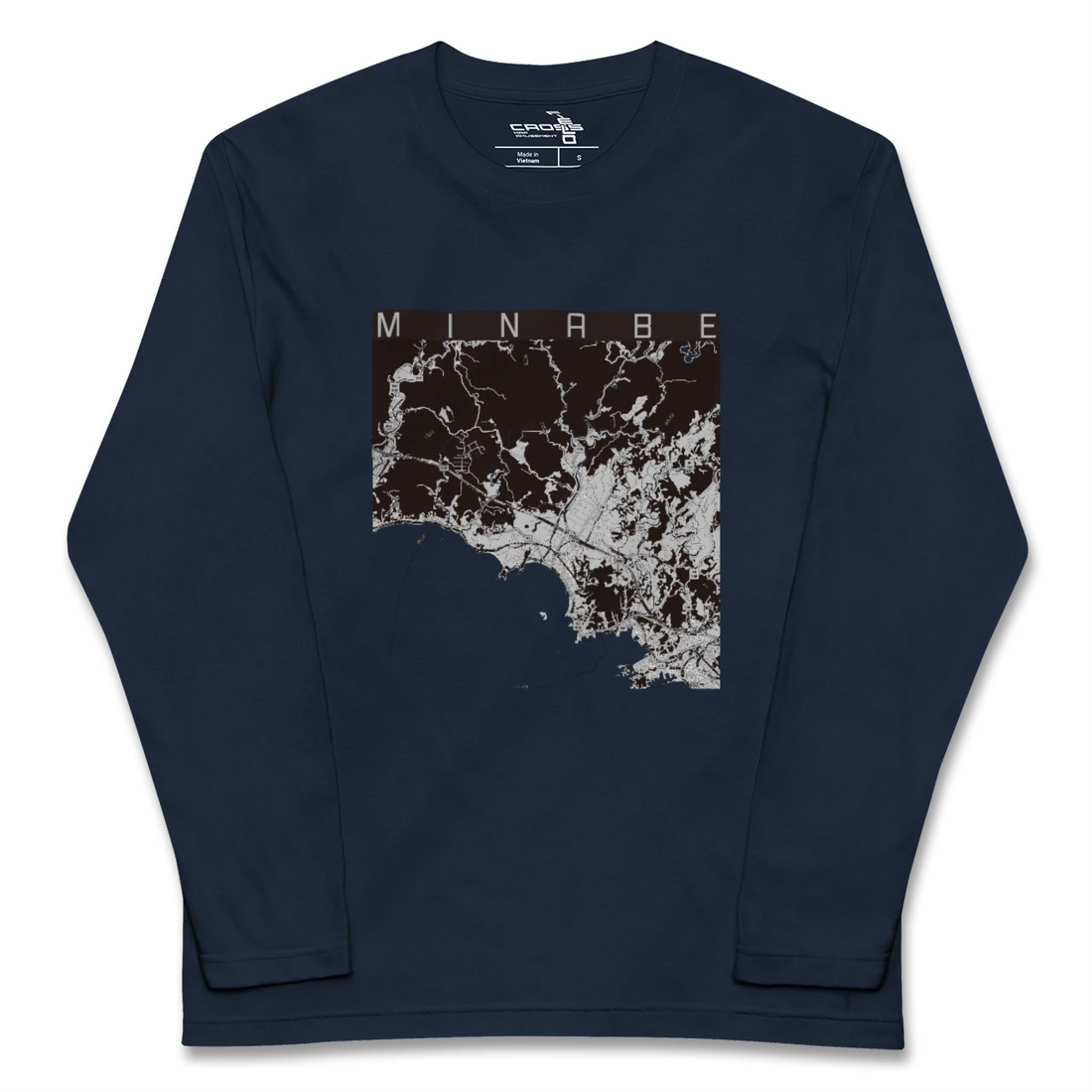 【みなべ（和歌山県）】地図柄ロングスリーブTシャツ