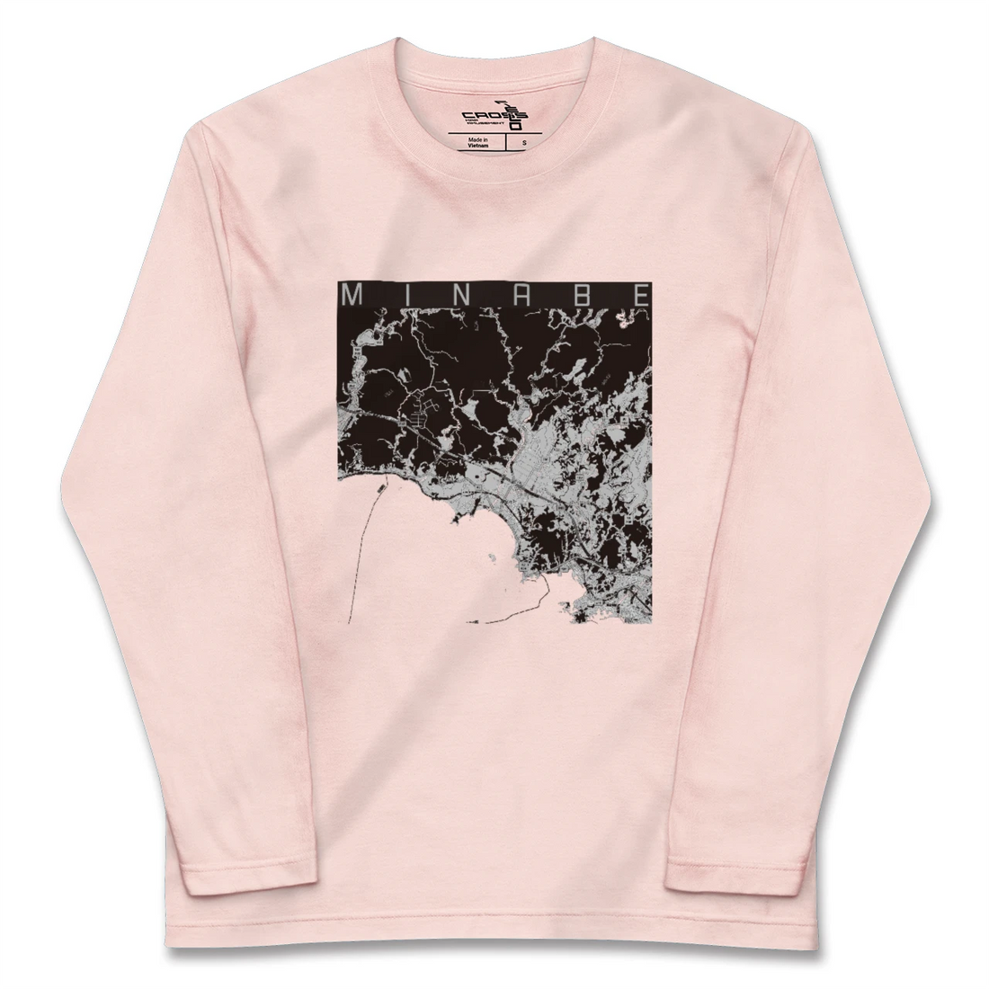 【みなべ（和歌山県）】地図柄ロングスリーブTシャツ
