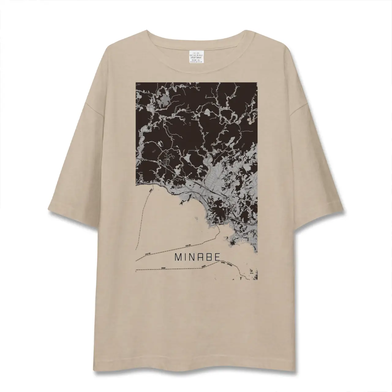 【みなべ（和歌山県）】地図柄ビッグシルエットTシャツ