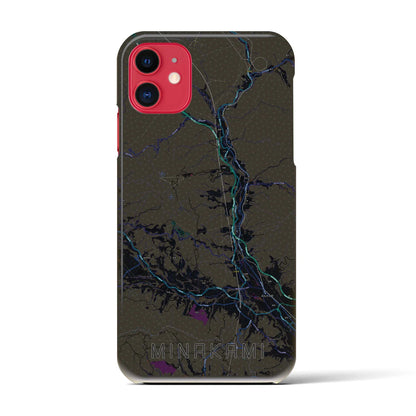 【みなかみ（群馬県）】地図柄iPhoneケース（バックカバータイプ）