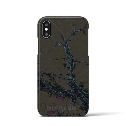 【みなかみ（群馬県）】地図柄iPhoneケース（バックカバータイプ）