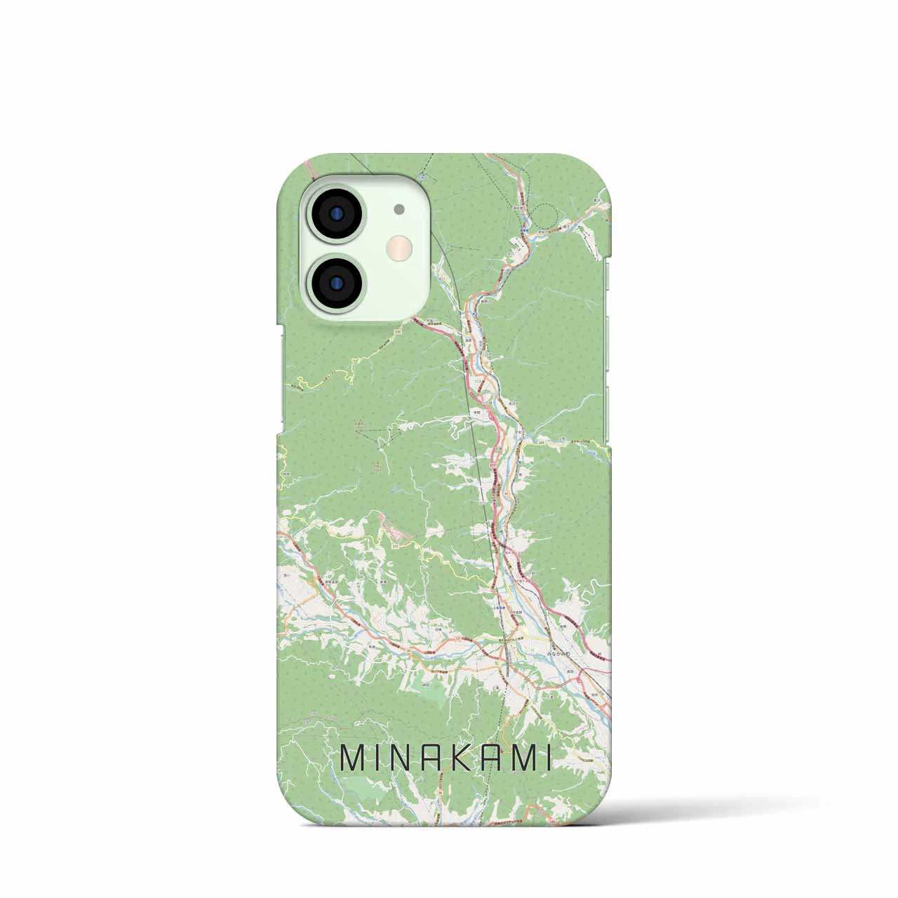 【みなかみ（群馬県）】地図柄iPhoneケース（バックカバータイプ）