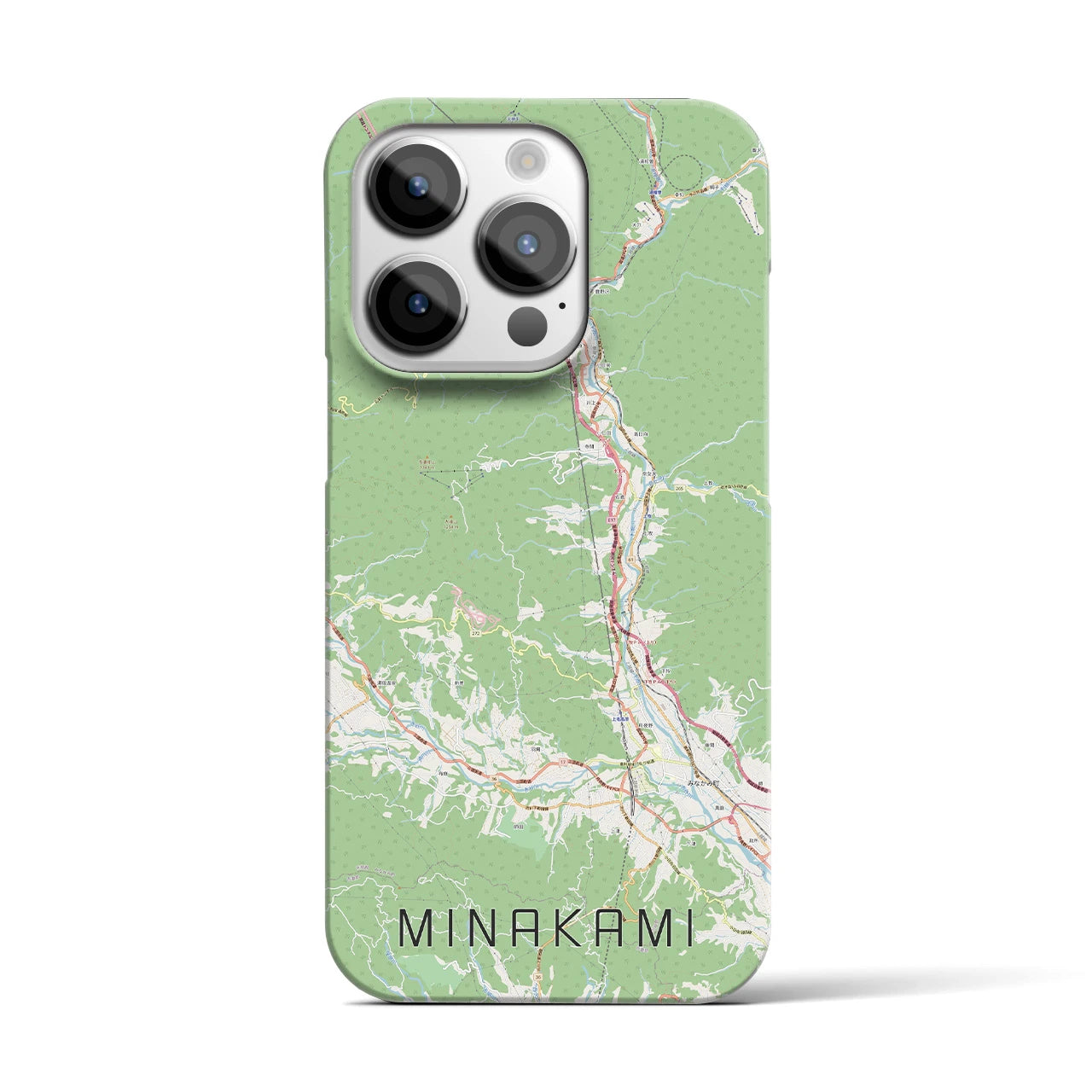 【みなかみ（群馬県）】地図柄iPhoneケース（バックカバータイプ）