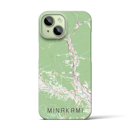 【みなかみ（群馬県）】地図柄iPhoneケース（バックカバータイプ）
