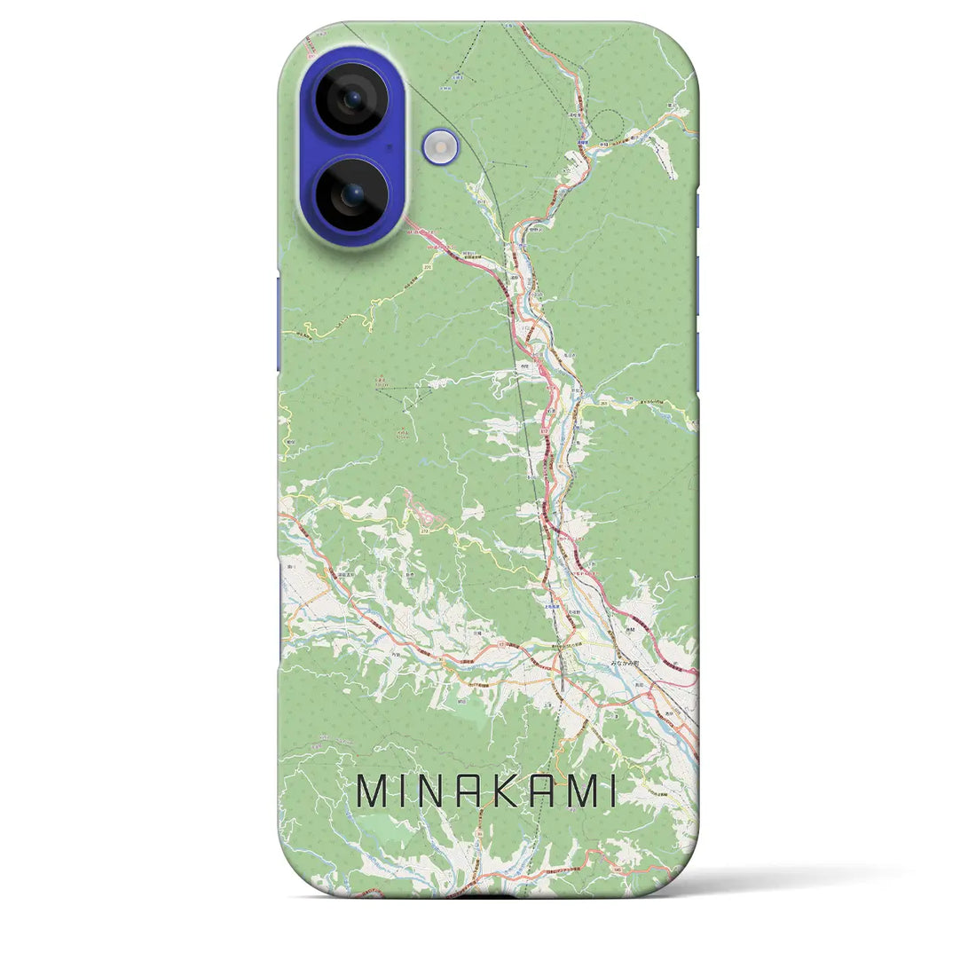 【みなかみ(群馬県)】地図柄iPhoneケース(バックカバータイプ)ナチュラル・iPhone 16 Pro Max 用