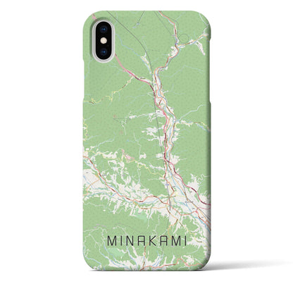 【みなかみ（群馬県）】地図柄iPhoneケース（バックカバータイプ）