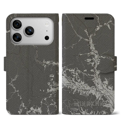 【みなかみ（群馬県）】地図柄iPhoneケース（手帳タイプ）