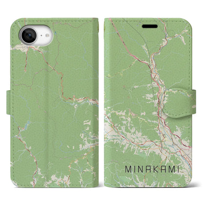 【みなかみ（群馬県）】地図柄iPhoneケース（手帳タイプ）