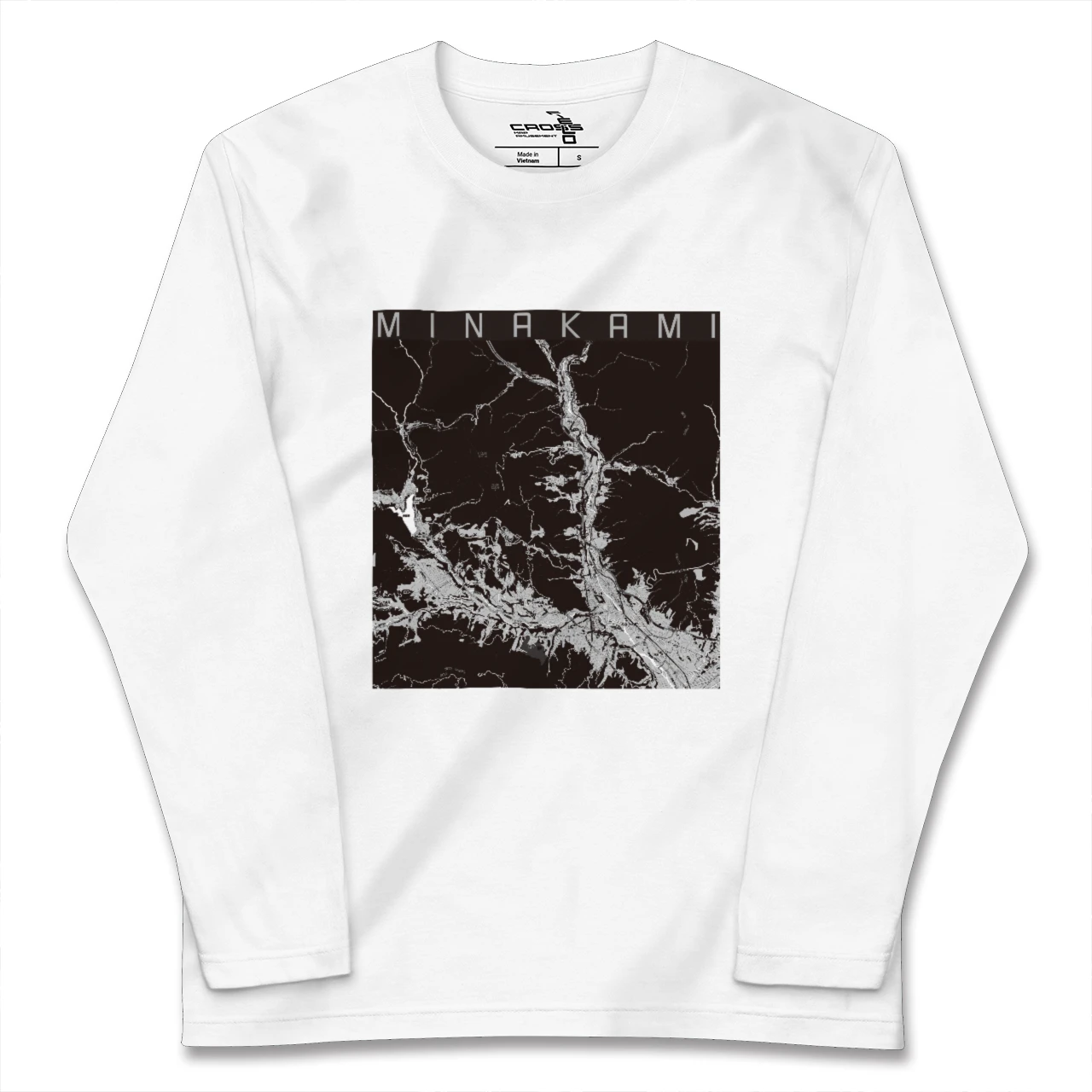 【みなかみ（群馬県）】地図柄ロングスリーブTシャツ
