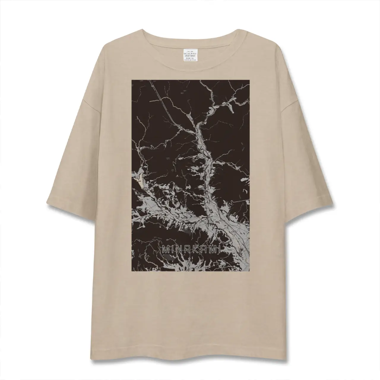 【みなかみ（群馬県）】地図柄ビッグシルエットTシャツ
