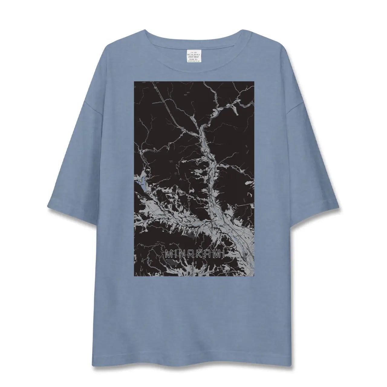 【みなかみ（群馬県）】地図柄ビッグシルエットTシャツ