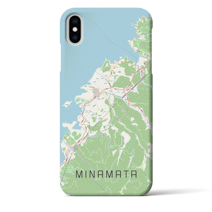 【水俣（熊本県）】地図柄iPhoneケース（バックカバータイプ）