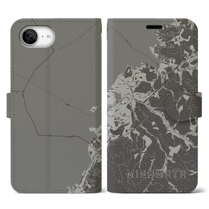 【水俣（熊本県）】地図柄iPhoneケース（手帳タイプ）