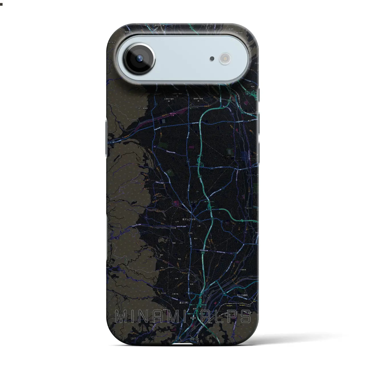 【南アルプス（山梨県）】地図柄iPhoneケース（バックカバータイプ）