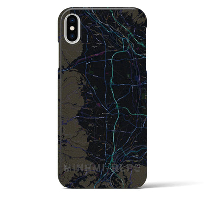 【南アルプス（山梨県）】地図柄iPhoneケース（バックカバータイプ）