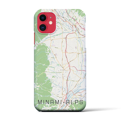 【南アルプス（山梨県）】地図柄iPhoneケース（バックカバータイプ）