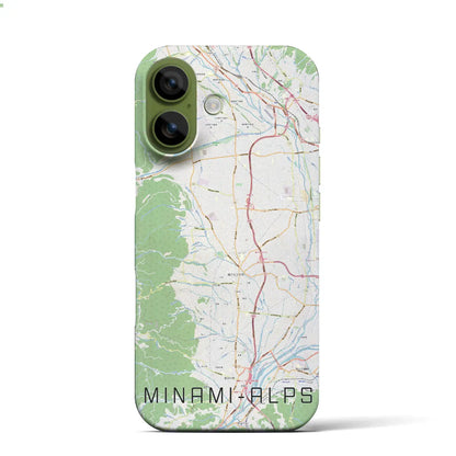 【南アルプス（山梨県）】地図柄iPhoneケース（バックカバータイプ）