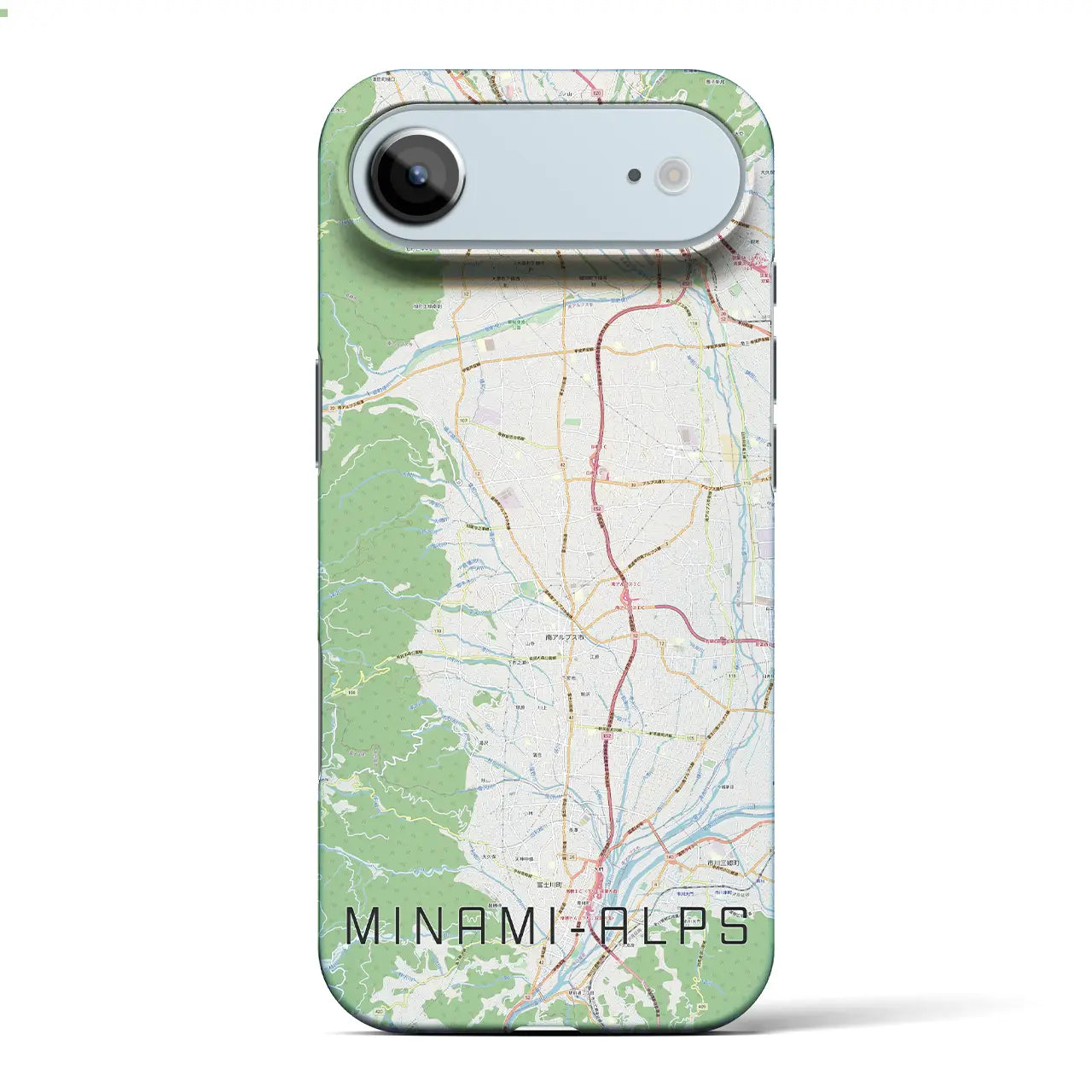 【南アルプス（山梨県）】地図柄iPhoneケース（バックカバータイプ）
