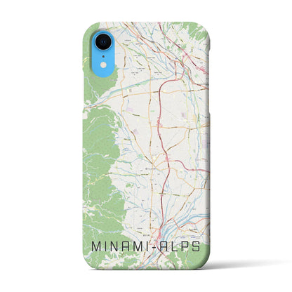 【南アルプス（山梨県）】地図柄iPhoneケース（バックカバータイプ）