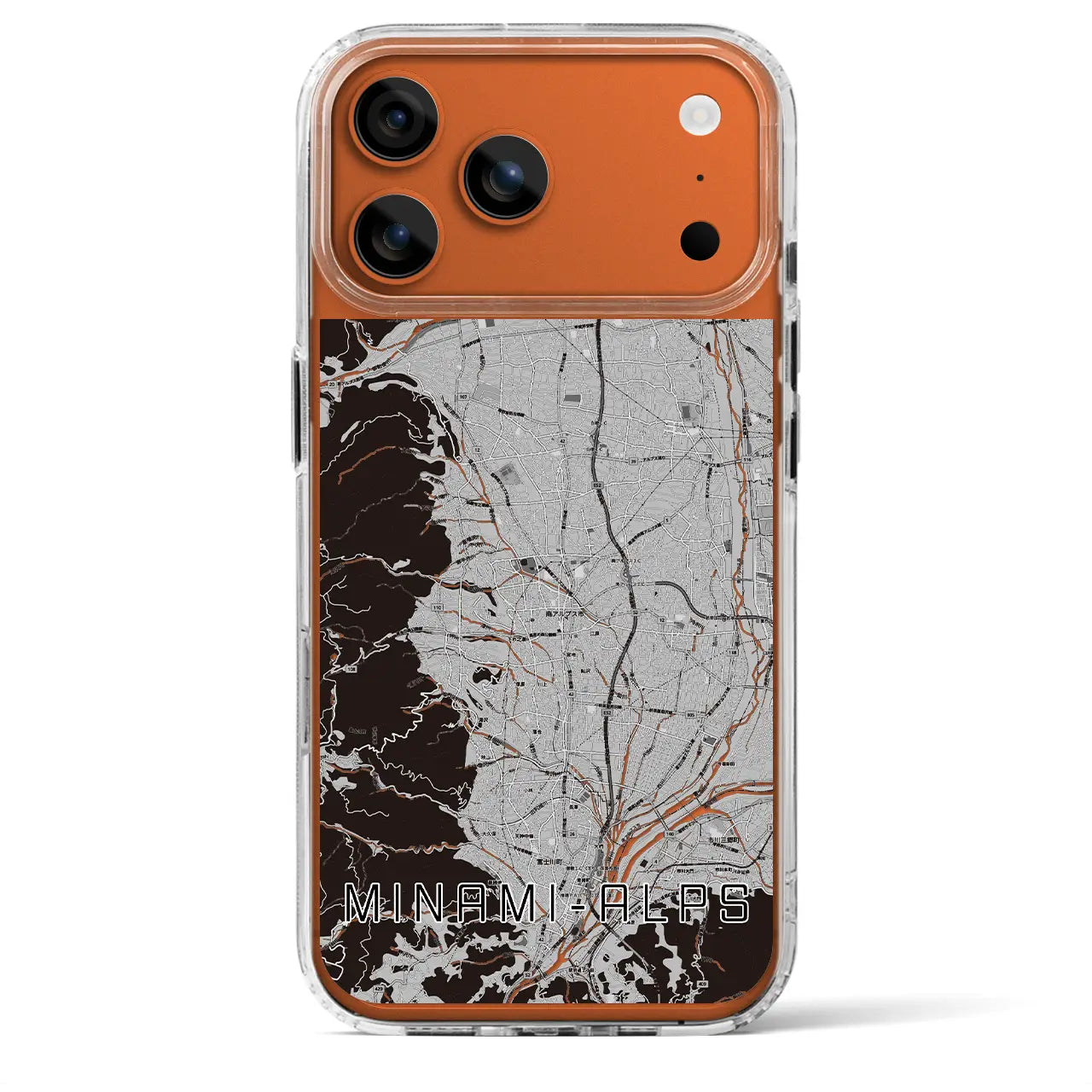 【南アルプス（山梨県）】地図柄iPhoneケース（MagSafeタイプ）