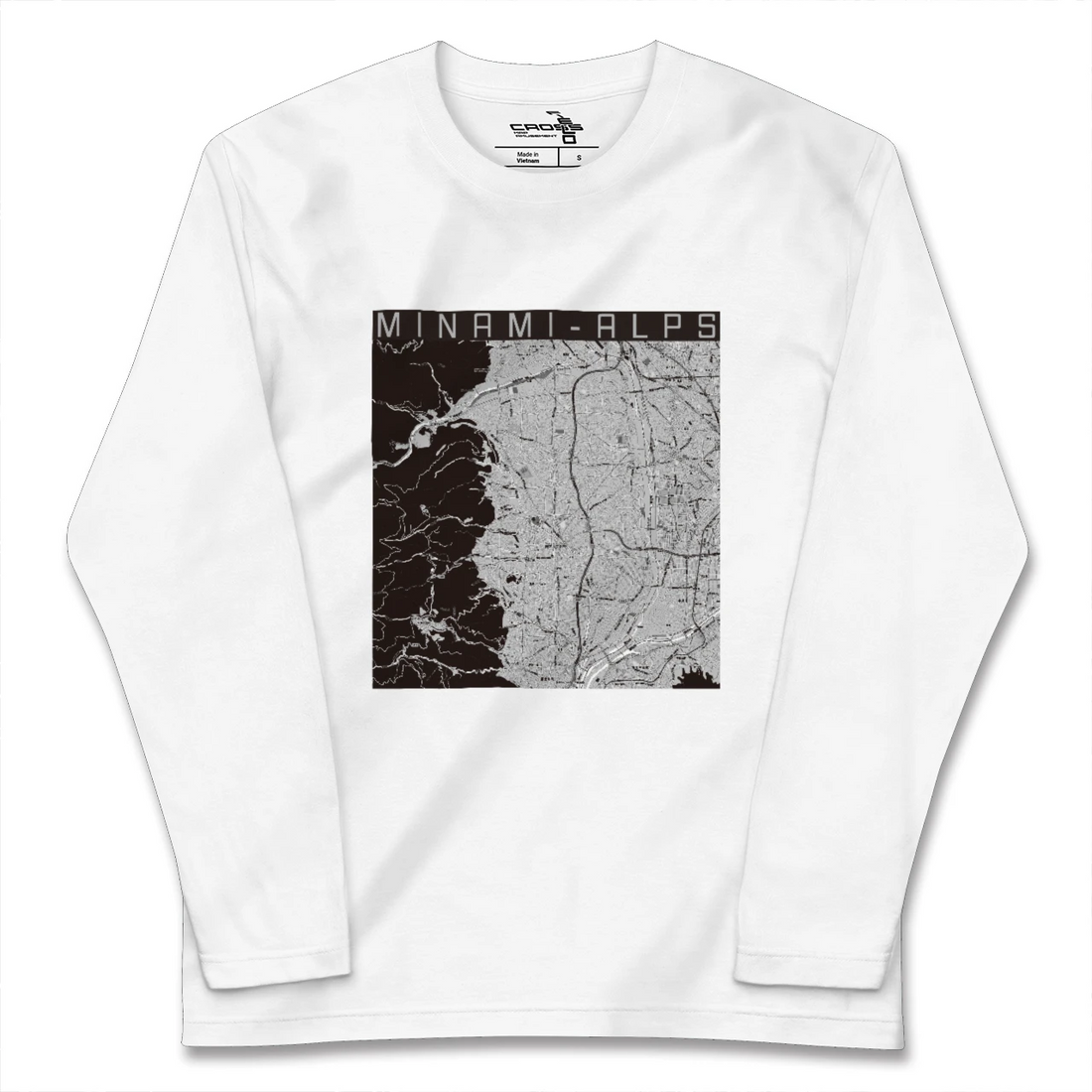 【南アルプス(山梨県)】地図柄ロングスリーブTシャツ